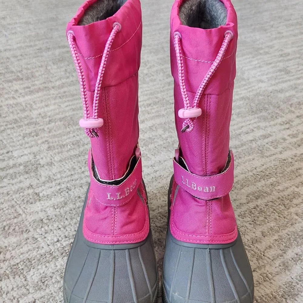 LL Bean kid's Northwoods snow boots pink size 2 youth (LLB Item 238064)
